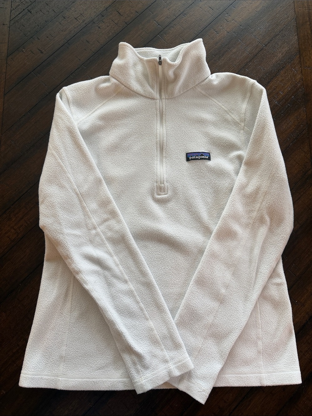 Patagonia Cream 1/4-Zip Teddy Fleece Pullover